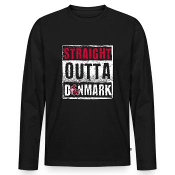 Tout droit sorti du Danemark - T-shirt manches longues Premium bio Homme - noir - Devant - Nico (187cm)
