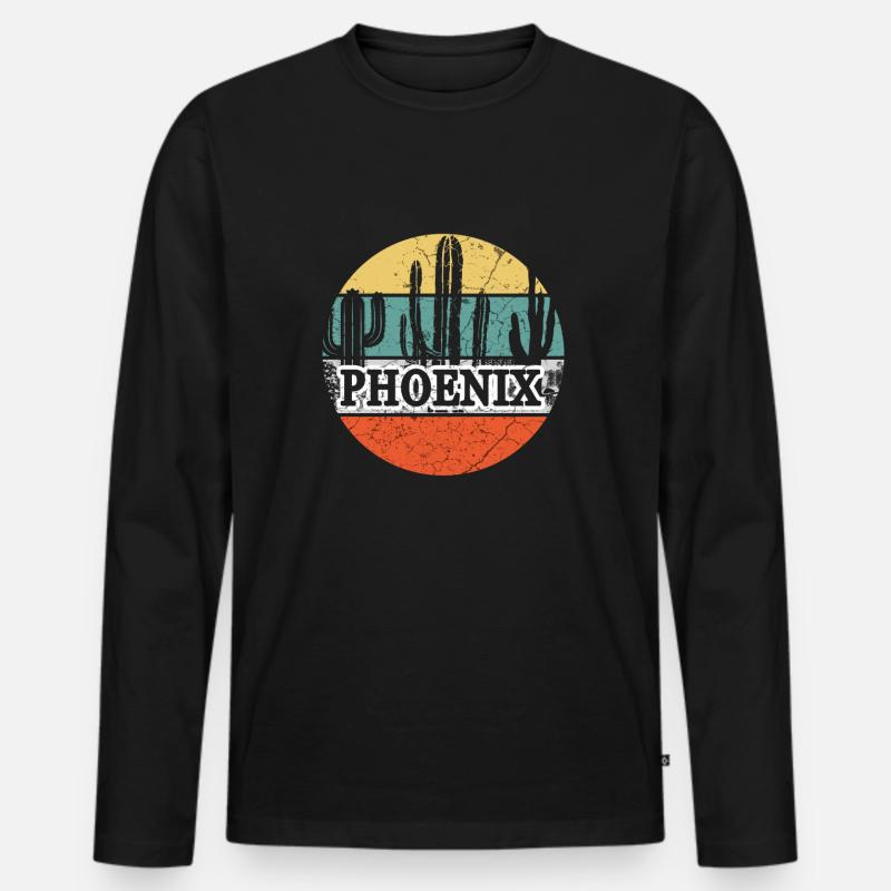Phoenix Arizona - Männer Premium Bio Langarmshirt - Schwarz