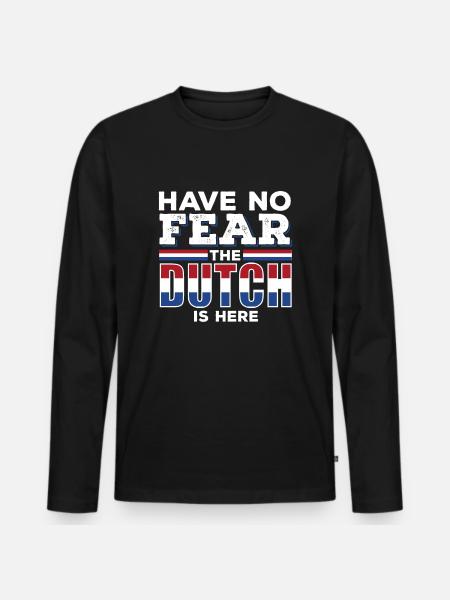 Dutch Dutch - Men's Premium Organic Long Sleeve Shirt - black