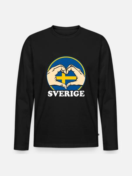 Suède - T-shirt manches longues Premium bio Homme - noir