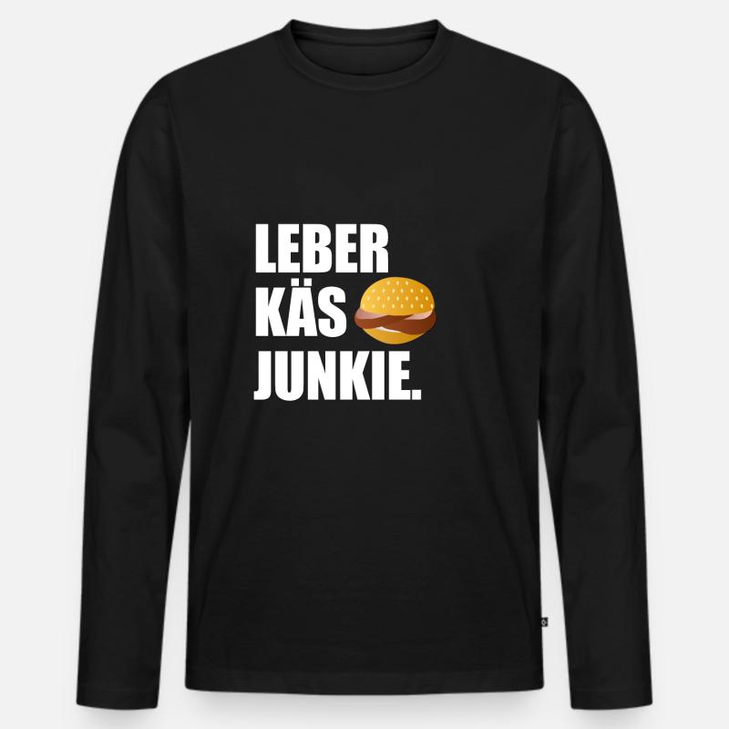 Leberkäsjunkie - Männer Premium Bio Langarmshirt - Schwarz