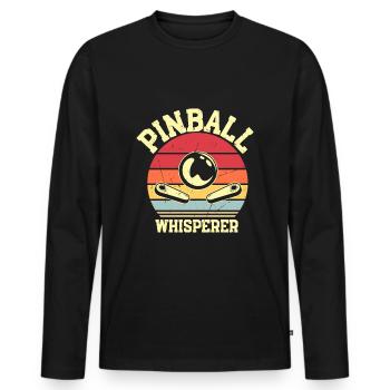 Flipper Retro Gamer Zocker - Men's Premium Organic Long Sleeve Shirt - black - Front - Nico (187cm)