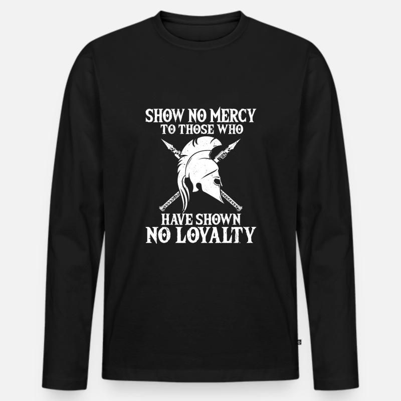 Spartaner Molon Labe - Männer Premium Bio Langarmshirt - Schwarz