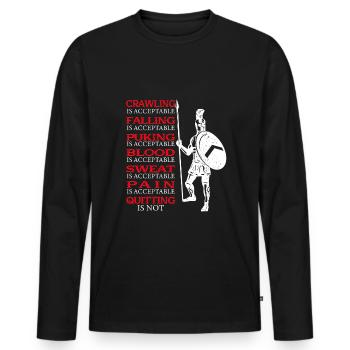 Spartan Molon Labe - Men's Premium Organic Long Sleeve Shirt - black - Front - Nico (187cm)