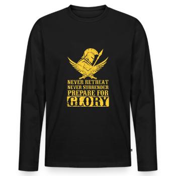 Spartan Molon Labe - Men's Premium Organic Long Sleeve Shirt - black - Front - Nico (187cm)