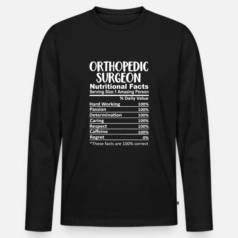Orthopädischer Chirurg Facharzt - Männer Premium Bio Langarmshirt - Schwarz