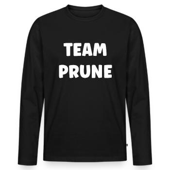 Team Prune - T-shirt manches longues Premium bio Homme - noir - Devant - Nico (187cm)