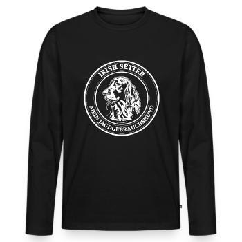 Irish Setter Jagdgebrauchshund Jagdhund Hunde - Männer Premium Bio Langarmshirt - Schwarz - Vorne - Nico (187cm)