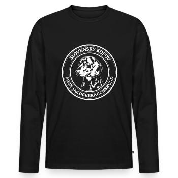 Slovensky Kopov Jagdgebrauchshund Jagdhund Hunde - Männer Premium Bio Langarmshirt - Schwarz - Vorne - Nico (187cm)