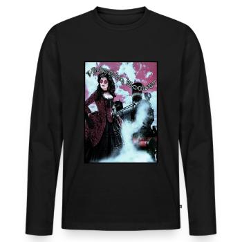 Steampunk Victorian Society - Men's Premium Organic Long Sleeve Shirt - black - Front - Nico (187cm)