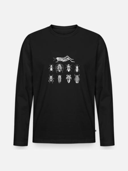 Bugs Insects - Men's Premium Organic Long Sleeve Shirt - black
