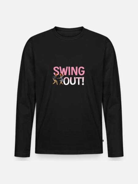 Swing Dancing Swing Out - Men's Premium Organic Long Sleeve Shirt - black
