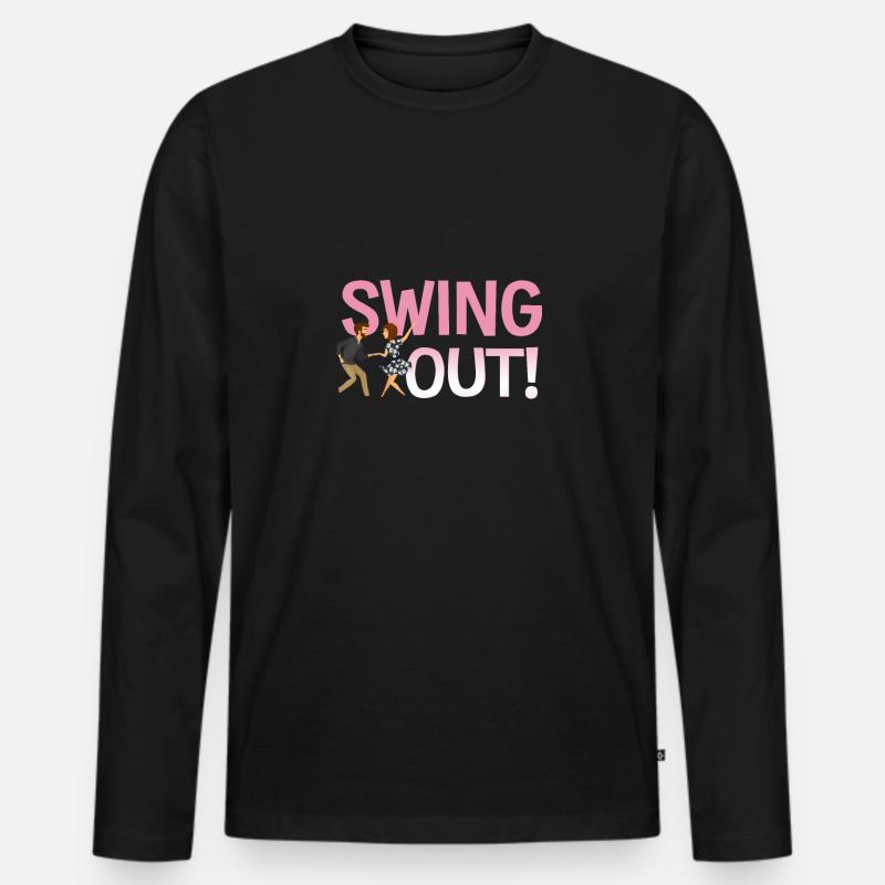 Swing Tanzen Swing Out - Männer Premium Bio Langarmshirt - Schwarz