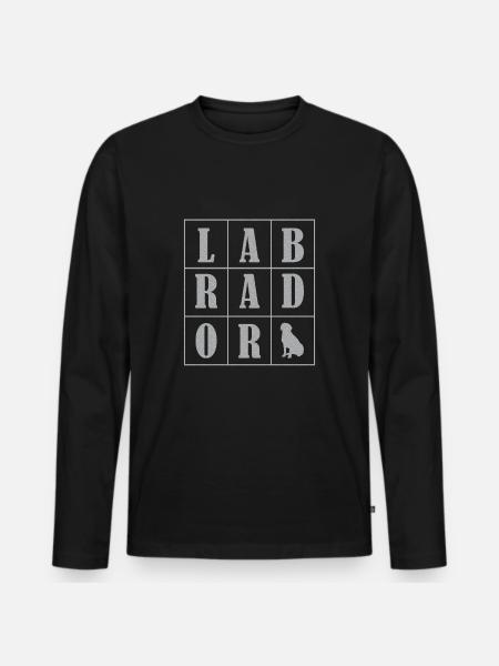 Labrador Hund Labrador - Männer Premium Bio Langarmshirt - Schwarz