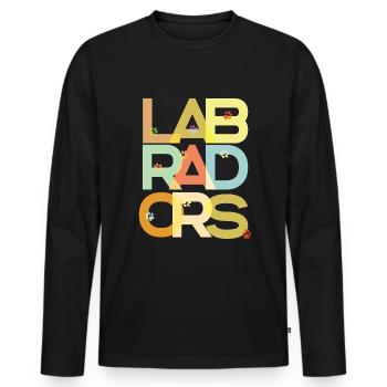 Labrador Hund Labradore - Männer Premium Bio Langarmshirt - Schwarz - Vorne - Nico (187cm)