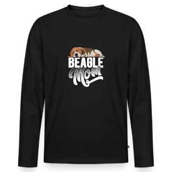 Beagle Hund Damen Beagle Mama - Männer Premium Bio Langarmshirt - Schwarz - Vorne - Nico (187cm)