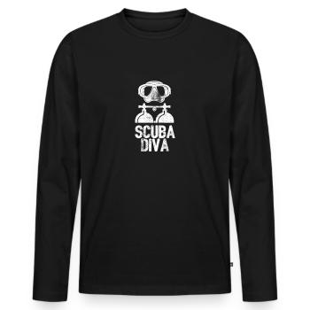 Scuba Diving Scuba Diva - Men's Premium Organic Long Sleeve Shirt - black - Front - Nico (187cm)