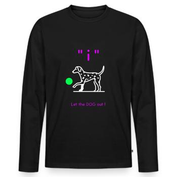Dog Dog Dog Dog Dog Dog - Men's Premium Organic Long Sleeve Shirt - black - Front - Nico (187cm)