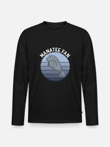 Manatee Fan - Men's Premium Organic Long Sleeve Shirt - black