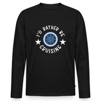 Cruise Cruise Ship - Men's Premium Organic Long Sleeve Shirt - black - Front - Nico (187cm)