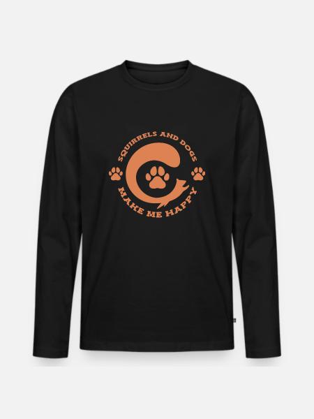 Écureuil - T-shirt manches longues Premium bio Homme - noir