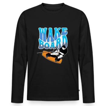 Wakeboarden Wakeboard - Männer Premium Bio Langarmshirt - Schwarz - Vorne - Nico (187cm)