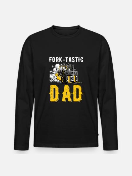 Staplerfahrer Gabelstapler Fork-Tastic - Männer Premium Bio Langarmshirt - Schwarz