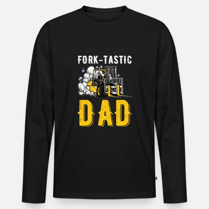 Staplerfahrer Gabelstapler Fork-Tastic - Männer Premium Bio Langarmshirt - Schwarz