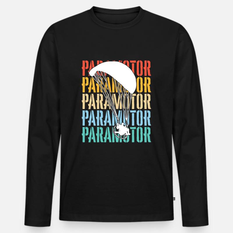 Paramotoring Paramotor - Men's Premium Organic Long Sleeve Shirt - black