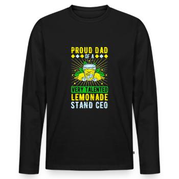 Limonadenverkäufer Limonadenstand Vater - Männer Premium Bio Langarmshirt - Schwarz - Vorne - Nico (187cm)