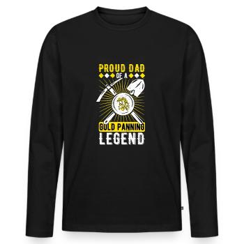 Goldschürfer Goldgräber Goldsucher Vater - Männer Premium Bio Langarmshirt - Schwarz - Vorne - Nico (187cm)