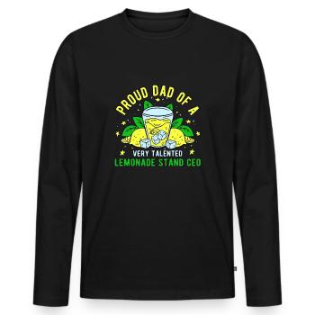 Limonadenverkäufer Limonadenstand Vater - Männer Premium Bio Langarmshirt - Schwarz - Vorne - Nico (187cm)