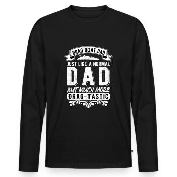 Course de dragsters papa papa course de dragster - T-shirt manches longues Premium bio Homme - noir - Devant - Nico (187cm)