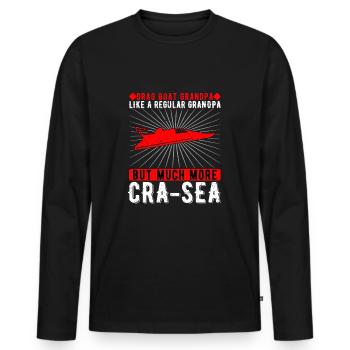 Drag Boat Racing Opa - Männer Premium Bio Langarmshirt - Schwarz - Vorne - Nico (187cm)