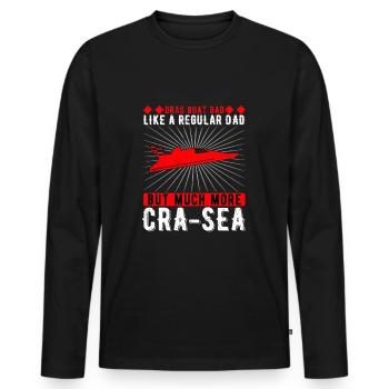 Père de course de dragsters - T-shirt manches longues Premium bio Homme - noir - Devant - Nico (187cm)