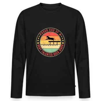 Dock Diving Dad Vater - Männer Premium Bio Langarmshirt - Schwarz - Vorne - Nico (187cm)