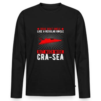 Oncle de course de dragsters - T-shirt manches longues Premium bio Homme - noir - Devant - Nico (187cm)