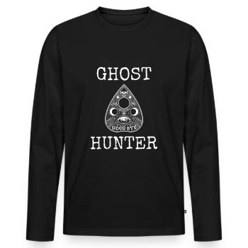 Ghost Hunting Ghost Hunter - Men's Premium Organic Long Sleeve Shirt - black - Front - Nico (187cm)