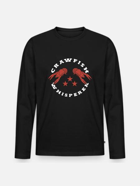 Langusten Languste - Männer Premium Bio Langarmshirt - Schwarz