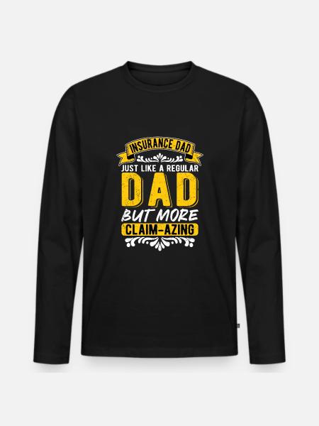Insurance Salesman Insurance - Men's Premium Organic Long Sleeve Shirt - black