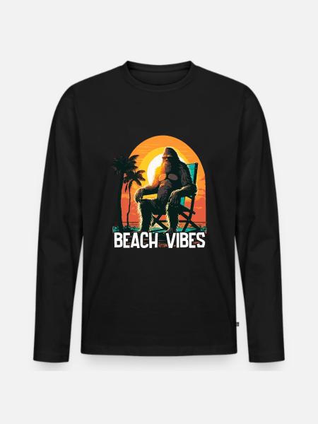Vacation Beach Vibes - Men's Premium Organic Long Sleeve Shirt - black