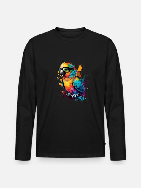 Pagagei - Men's Premium Organic Long Sleeve Shirt - black