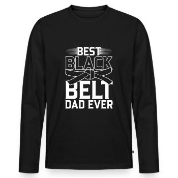Tang so Do Martial Arts Black Belt - Men's Premium Organic Long Sleeve Shirt - black - Front - Nico (187cm)