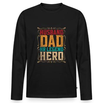 HR Manager Personalmanager Vater - Männer Premium Bio Langarmshirt - Schwarz - Vorne - Nico (187cm)