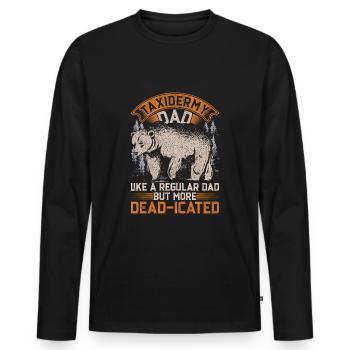 Taxidermiste Papa taxidermie - T-shirt manches longues Premium bio Homme - noir - Devant - Nico (187cm)