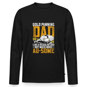 Goldschürfer Goldgräber Goldsucher Vater - Männer Premium Bio Langarmshirt - Schwarz - Vorne - Nico (187cm)