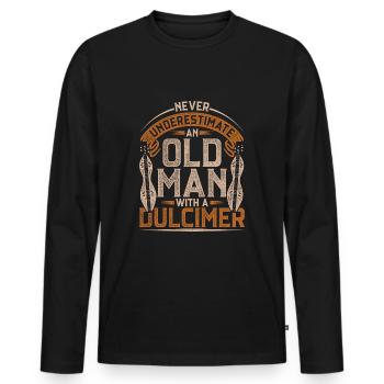Dulcimer Dulcimore Doucemore - Men's Premium Organic Long Sleeve Shirt - black - Front - Nico (187cm)