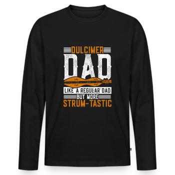 Dulcimer Dulcimore Doucemore Dad - Männer Premium Bio Langarmshirt - Schwarz - Vorne - Nico (187cm)