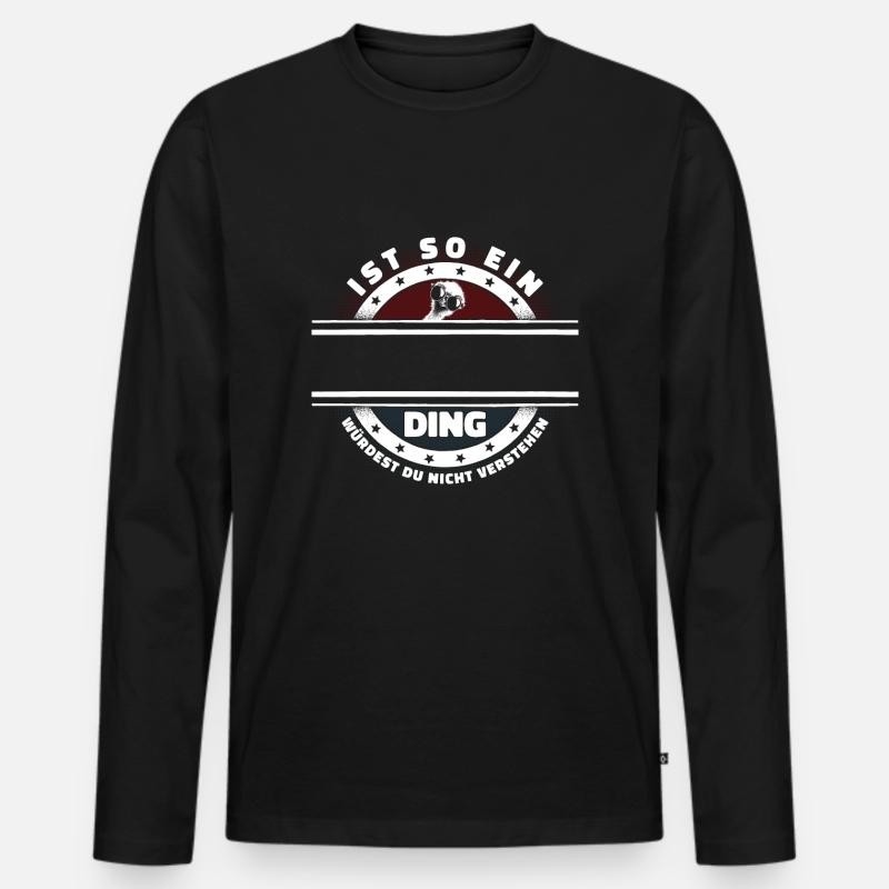 Ist So Ein Name Ding Personalisiert Namen Geschenk - Männer Premium Bio Langarmshirt - Schwarz