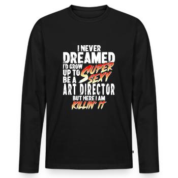 Super Sexy Artdirector Kunstregie Geschenk - Männer Premium Bio Langarmshirt - Schwarz - Vorne - Nico (187cm)